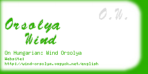orsolya wind business card
